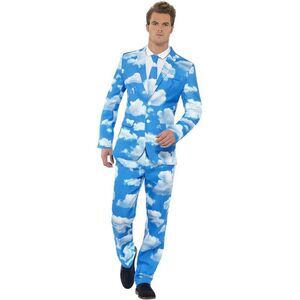 Smiffys Mens Sky High Costume Suit / Blue/White